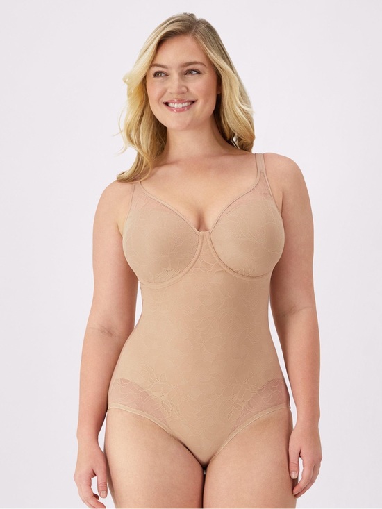Bali Other - NWT Bali Firm Control Lace Body Briefer Shapewear Nude 34D